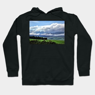 Cloud rolling over the distant mountains of the Trossachs, Scotland Hoodie